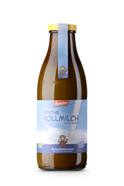 Demeter Bio frische Vollmilch Kleinsägmühlerhof Altleiningen Demeter Bio frische Vollmilch Kleinsägmühlerhof Altleiningen