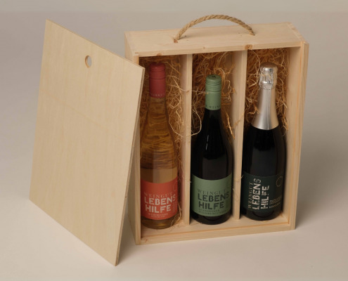 3er Kiste 0,75l mit Schiebedeckel und Tragekordel 3er Kiste 0,75l mit Schiebedeckel und Tragekordel